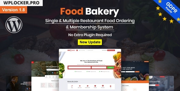 FoodBakery v1.8.0 - Food Delivery Restaurant Directory WordPress Theme