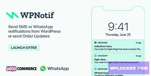 WPNotif v3.1.3.4 - WordPress SMS & WhatsApp Notifications