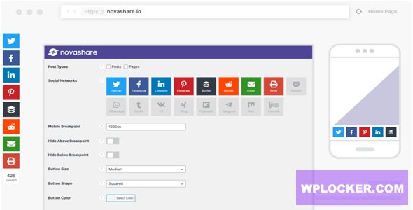 Novashare v1.6.3 - WordPress Social Sharing Plugin