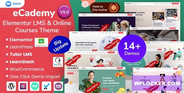 eCademy v7.3 - Elementor LMS & Online Courses Theme