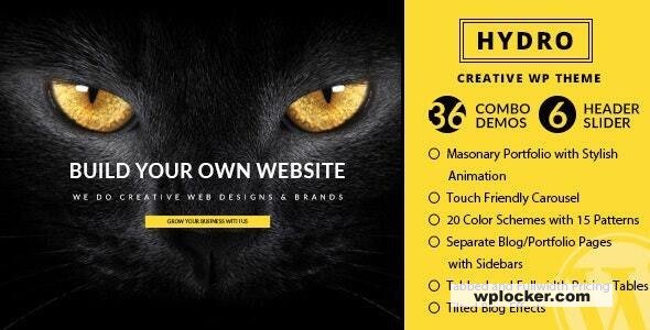 HYDRO v3.5 - One Page Portfolio WordPress Theme