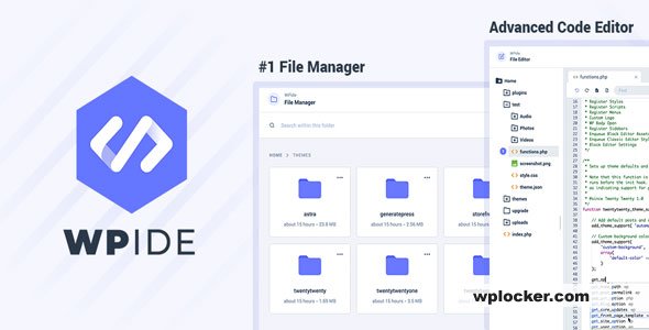 WPIDE Premium v3.5.2 - File Manager & Code Editor