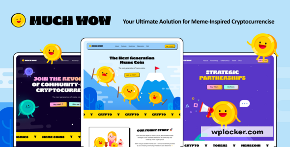 MuchWow v1.0.1 - Meme coin ICO and Crypto WordPress Theme