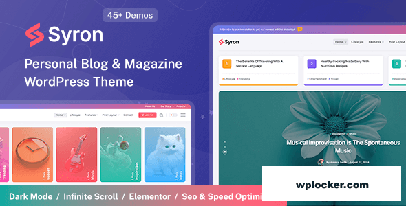 Syron v1.7 - Personal Blog & Magazine WordPress Theme