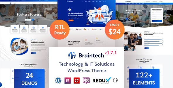 Braintech v2.7.3 - Technology & IT Solutions WordPress Theme