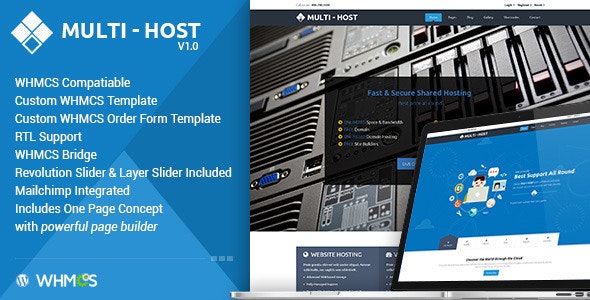 Multi Hosting v3.5 - WHMCS WordPress Theme