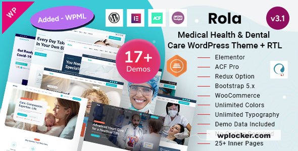 Rola v3.1 – Medical Health, Dentist Clinic & Healthcare WordPress Theme